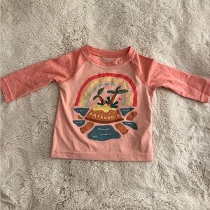 Patagonia baby Turtle Island Capilene Cool Pink Graphic Shirt
